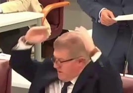 José Vélez, este martes, en la Asamblea Regional.