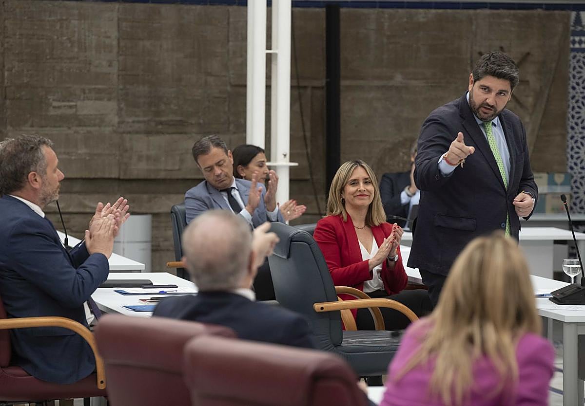 Fernando López Miras, durante una intervención en la Asamblea.