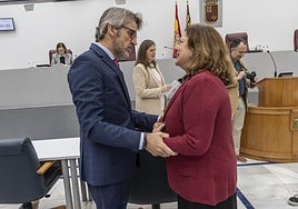 Luis Alberto Marín y Visitación Martínez, este miércoles en la Asamblea.