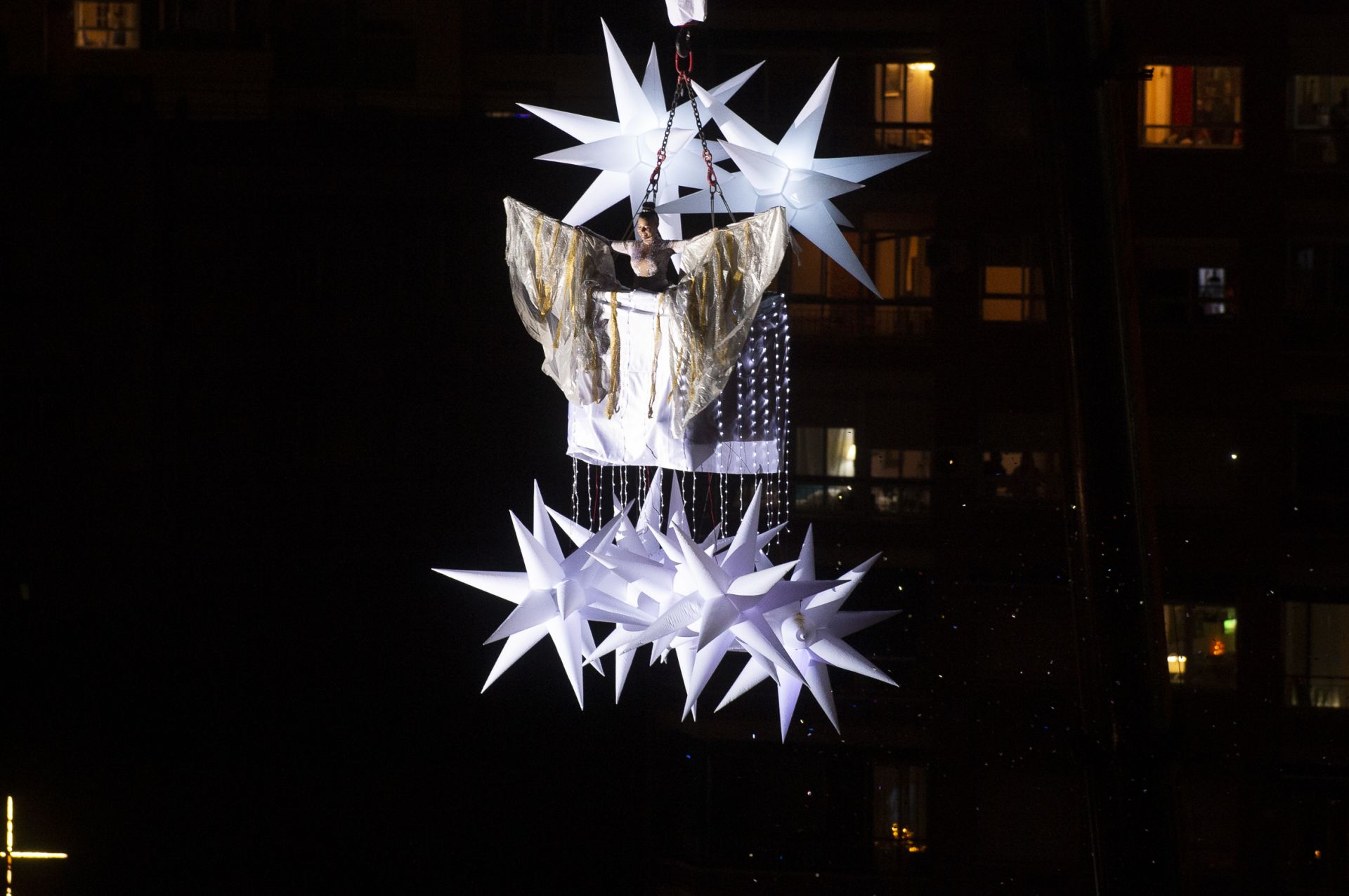El encendido del Gran Árbol de Navidad de Murcia, en imágenes