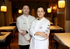 Marco Antonio Iniesta y María Egea, en su restaurante Frases.