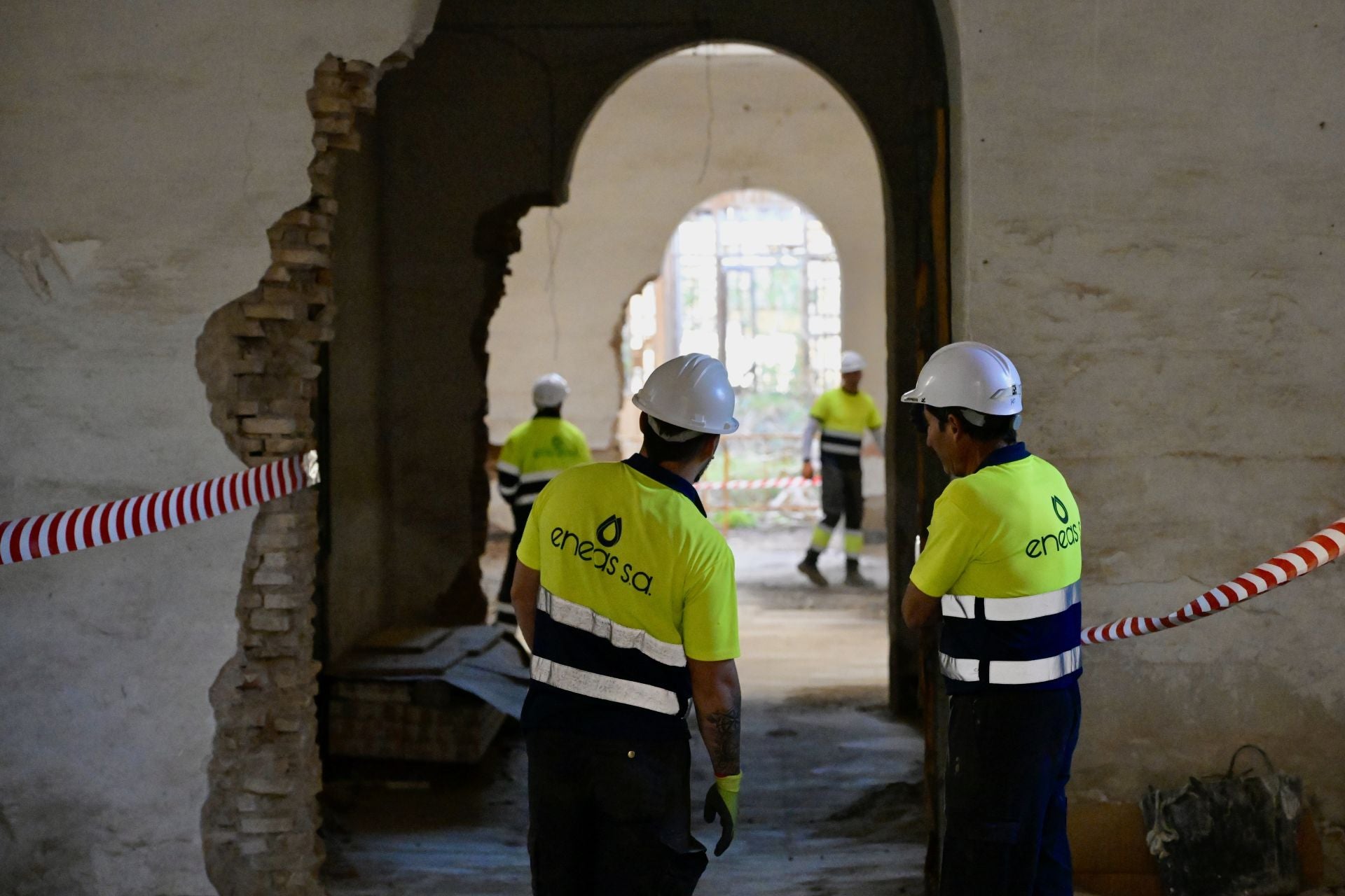 En imágenes, el regreso de las obras a la Cárcel Vieja de Murcia