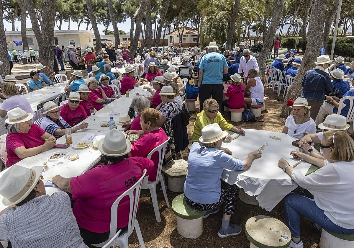 Miembros de clubes de mayores de Cartagena, en una jornada de convivencia el pasado verano.