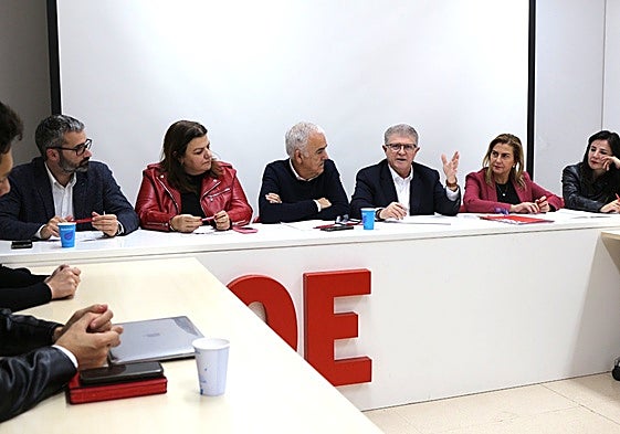Imagen de la última reunión de la Ejecutiva regional del PSRM-PSOE celebrada el pasado 3 de diciembre