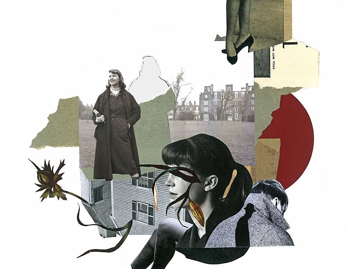 'Cierro los ojos y el mundo muere'. Collage, 2024. Los títulos de cada obra que ilustra este 'Ababol' son una prolongación de cada pieza. Están sacados de sus poemas.