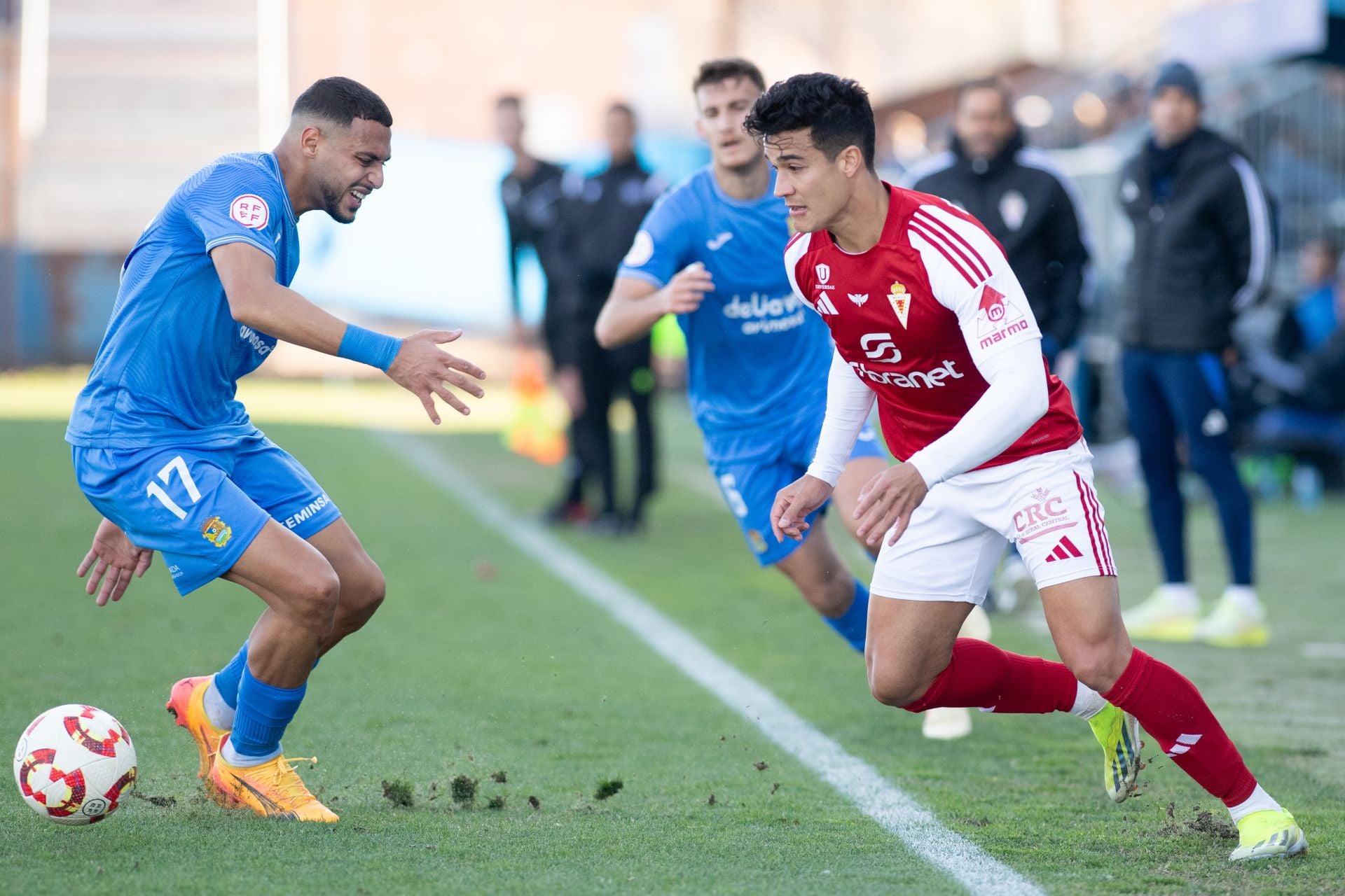 El empate del Real Murcia frente al Fuenlabrada, en imágenes