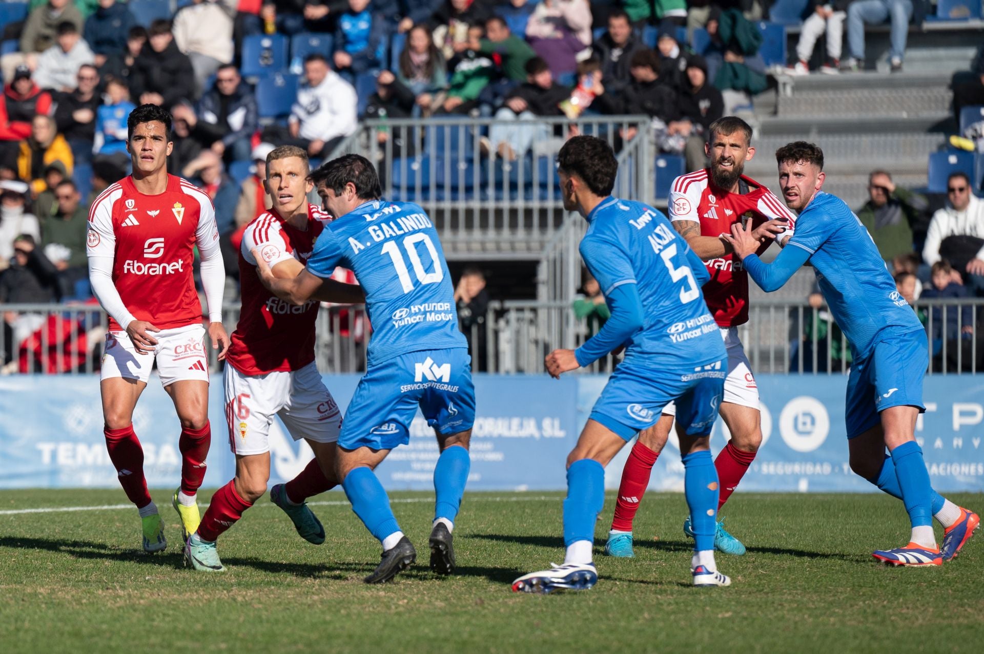 El empate del Real Murcia frente al Fuenlabrada, en imágenes