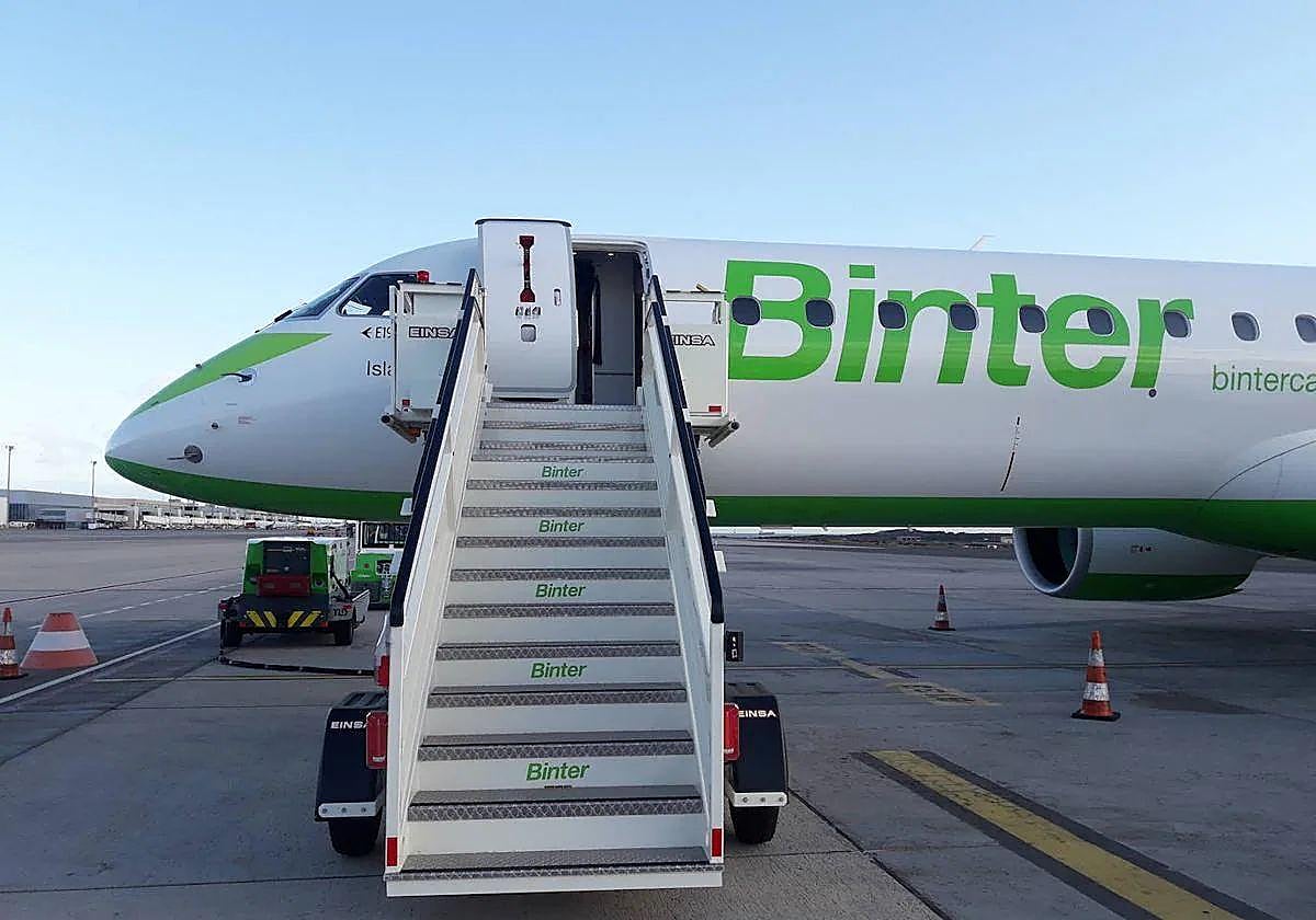 Un avión de la compañía Binter, en una imagen de archivo.