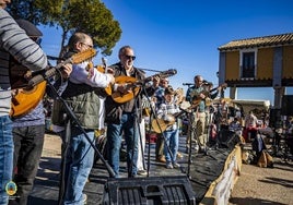 Los Animeros de Cehegín, en el encuentro de cuadrillas, el domingo.