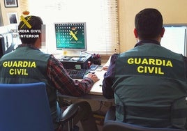 Agentes de la Guardia Civil de la Región de Murcia, en una imagen de archivo.