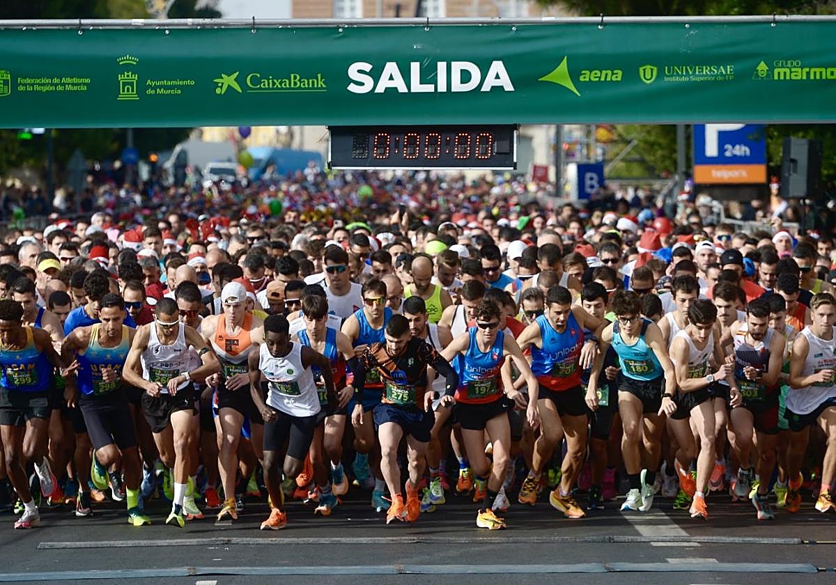 Salida de la San Silvestre de Murcia del año pasado.