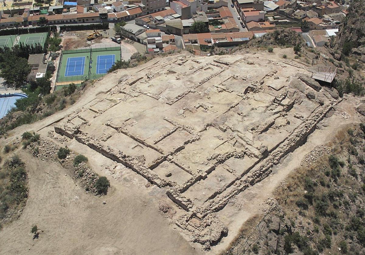 Vista aérea del yacimiento de Las Paleras, en Alhama de Murcia.