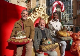 Los emisarios de los Reyes Magos: Sergio Fernández, José Ramón Llorca y Mario Murcia.