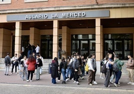 Universitarios en el aulario de La Merced en una imagen de archivo.