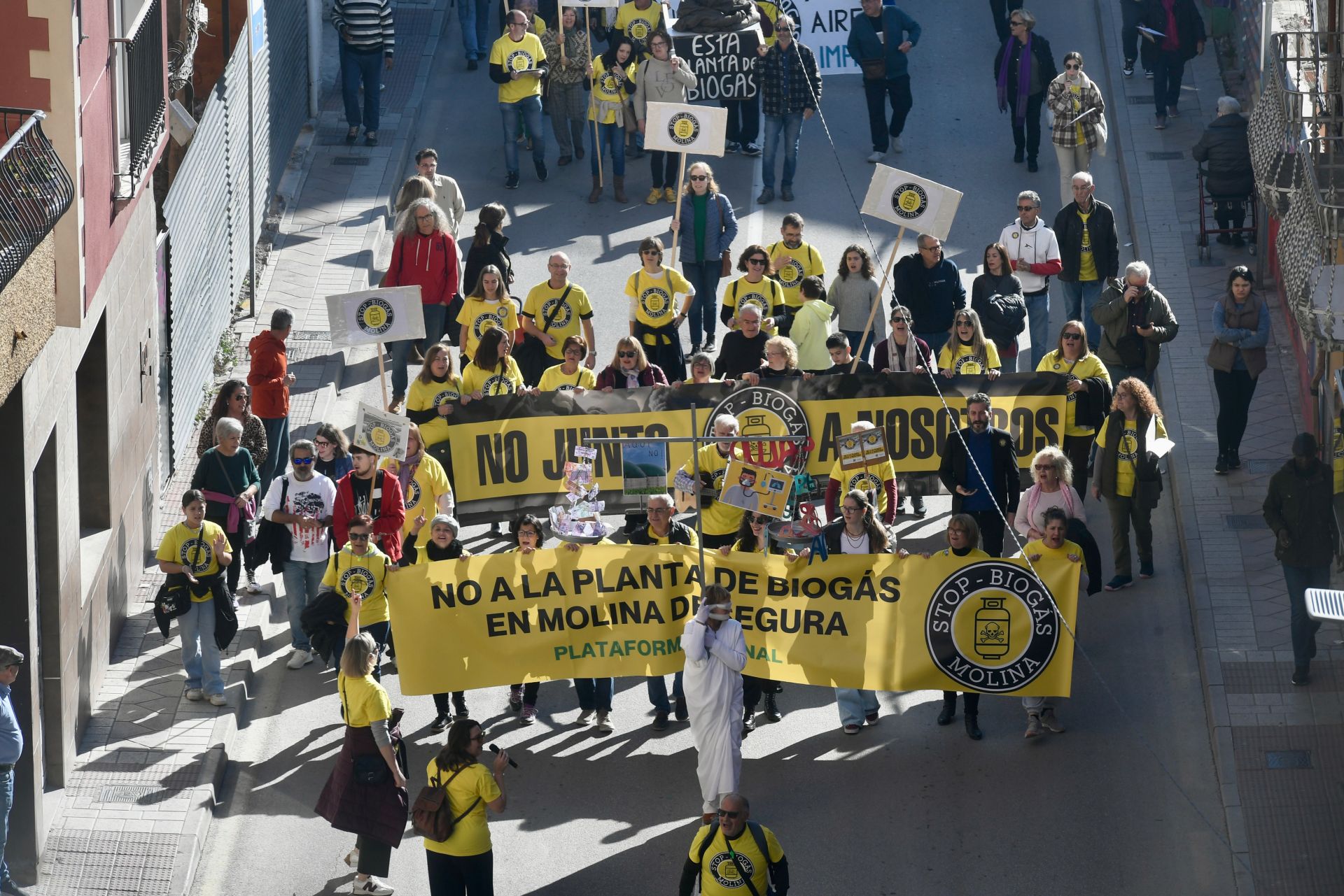 Manifestación en Molina de Segura contra la instalación de una planta de biogás, en imágenes