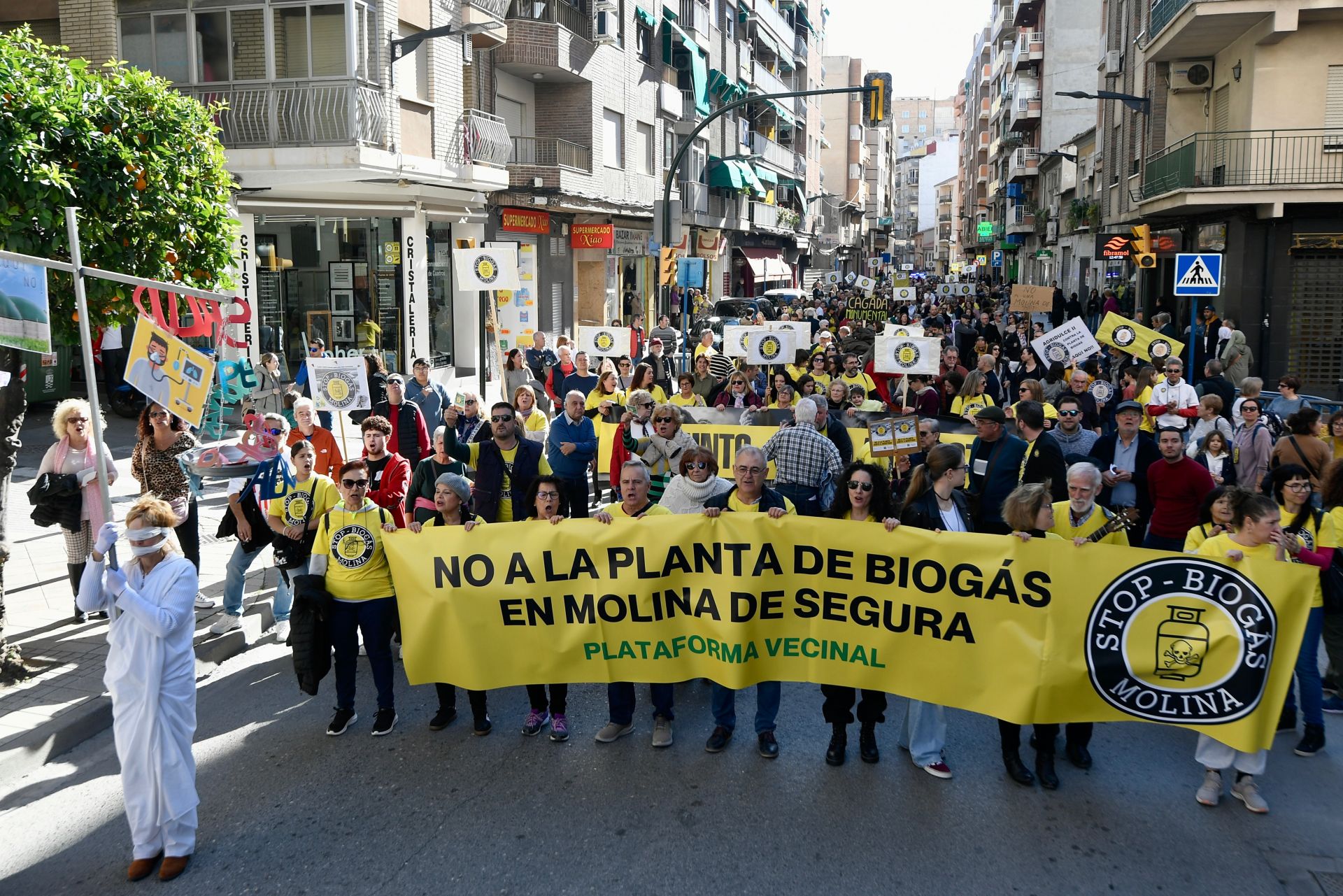 Manifestación en Molina de Segura contra la instalación de una planta de biogás, en imágenes