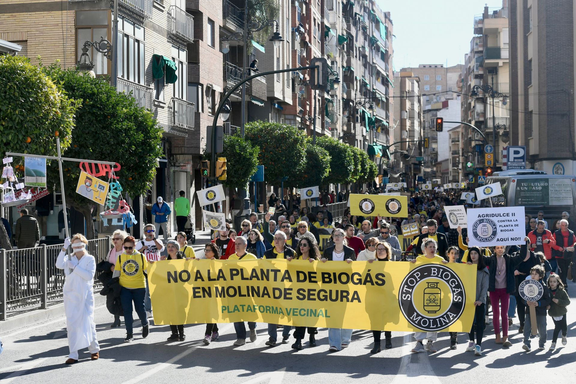 Manifestación en Molina de Segura contra la instalación de una planta de biogás, en imágenes