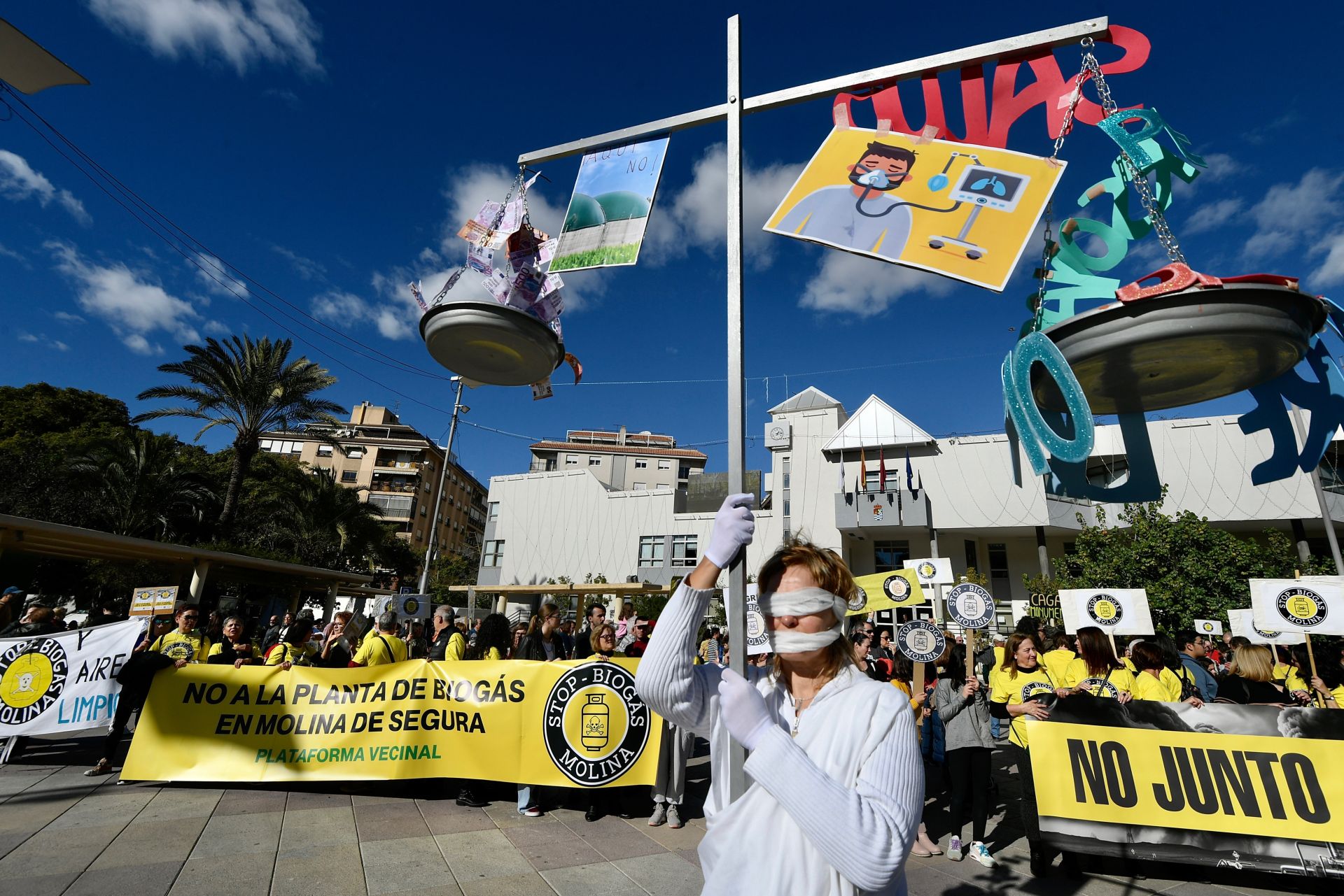 Manifestación en Molina de Segura contra la instalación de una planta de biogás, en imágenes