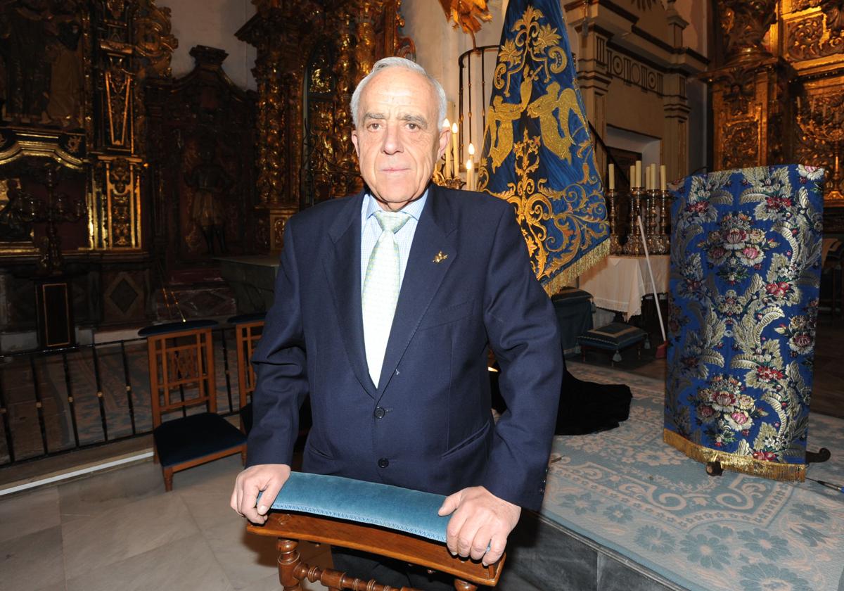 José María Sanz Pastor, en 2010, cuando fue el pregonero de la Semana Santa de Lorca.