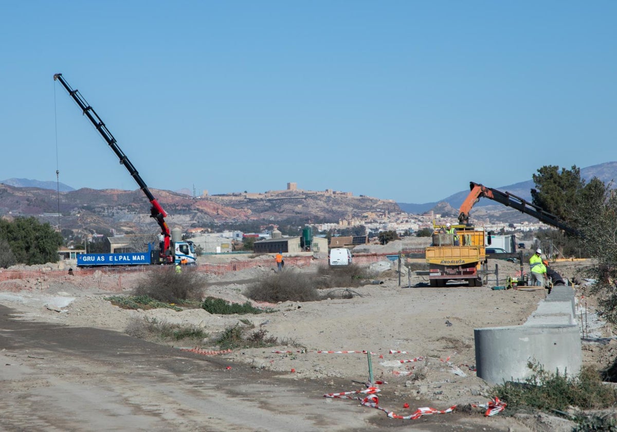 Obras del AVE en el tramo Lorca-Pulpí.