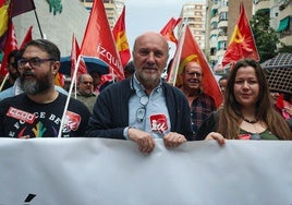 José Luis Álvarez-Castellanos, durante una manifestación.