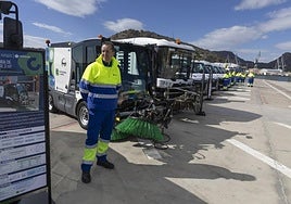 Presentación de la nueva maquinaria en el puerto de Cartagena, el pasado mes de febrero.