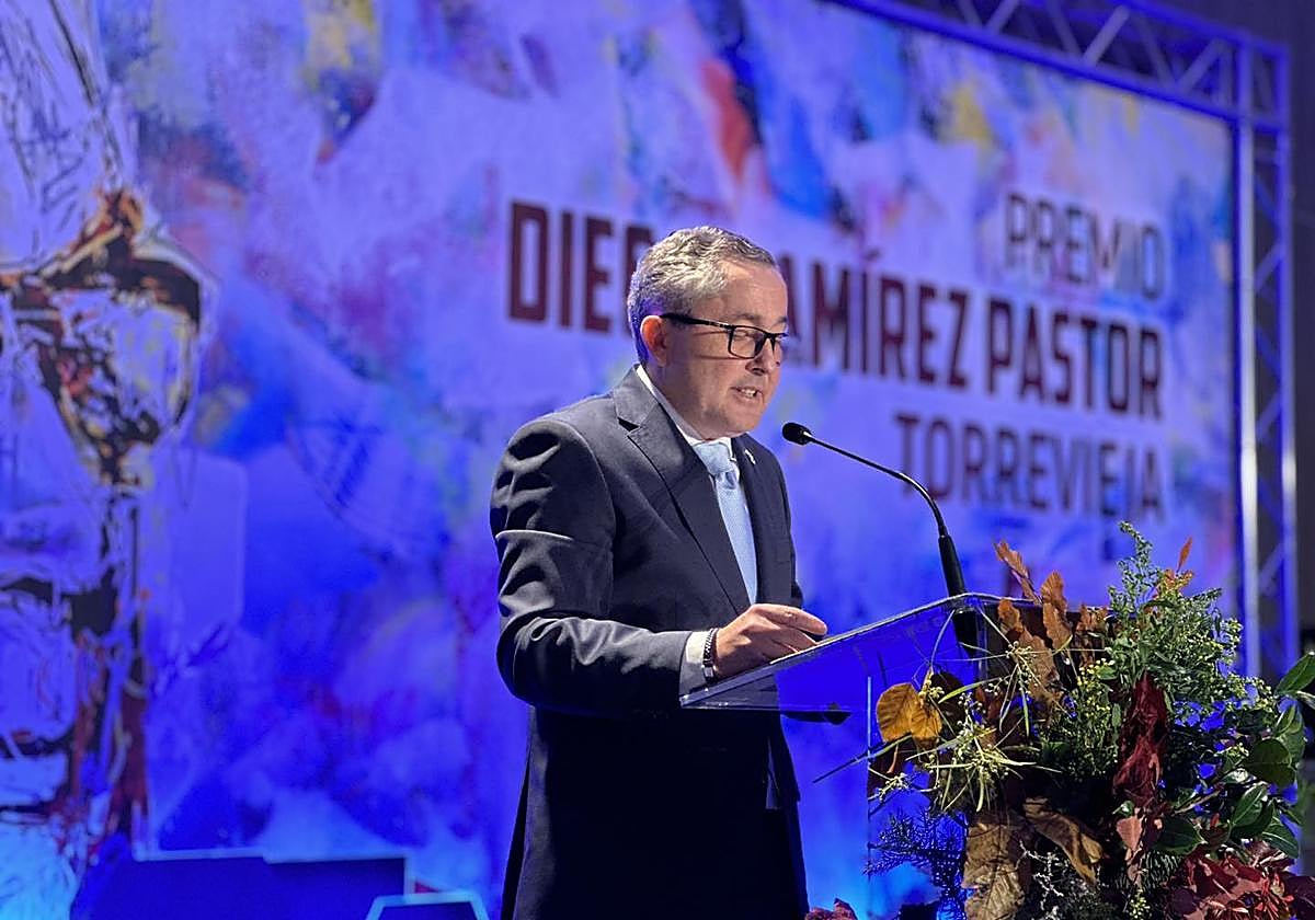 José Francisco Sánchez, cuando fue galardonado en 2023 con el premio Diego Ramírez Pastor.