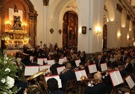 Un momento del concierto de marchas de la Semana Santa de Cartagena, cuyas piezas interpretó la Agrupación Musical Sauces