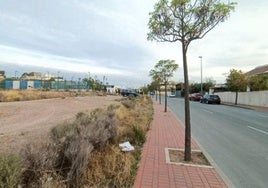 La parcela está ubicada en la calle Juan Ramón Jiménez, junto a las pistas del pádel del campus.