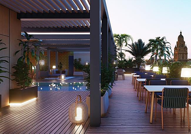 Recreación de la nueva terraza, prevista para 2027.