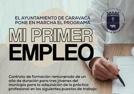 Cartel anunciador del programa «Mi primer empleo»