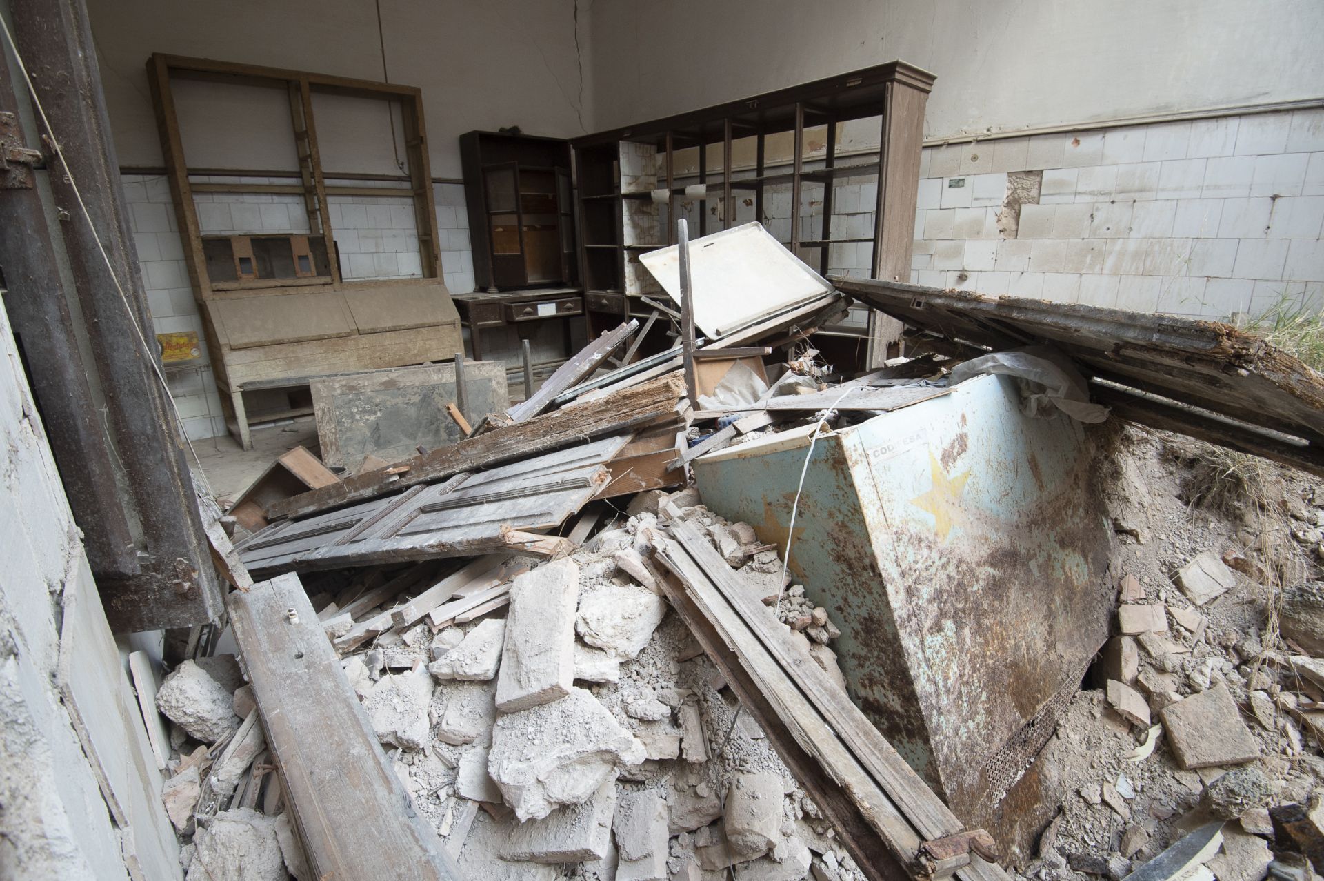 Las obras de consolidación de la estructura de la Cárcel Vieja de Murcia, en imágenes