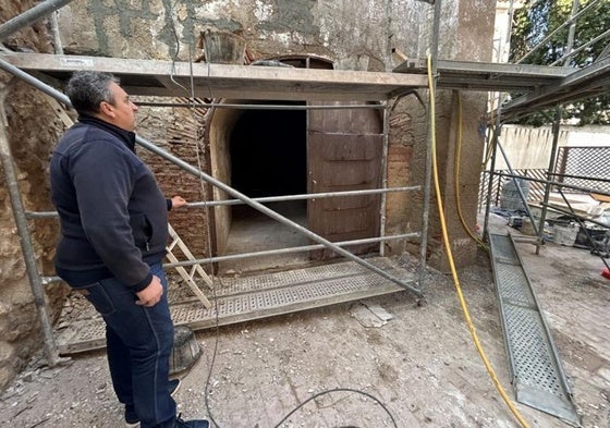 Horno moruno de Las Ollerías, cubierto ya por los andamios.