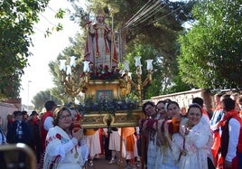 Romería de San Blas, este lunes, en Santiago de la Ribera.