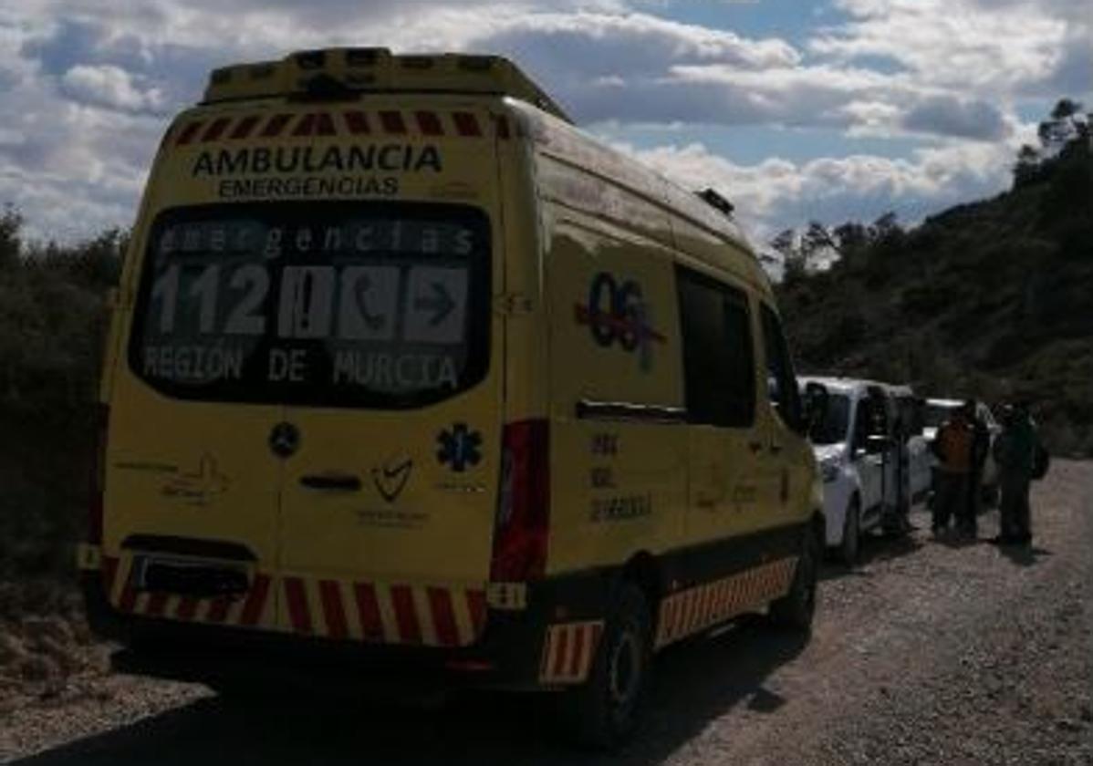 Una ambulancia en el lugar del suceso