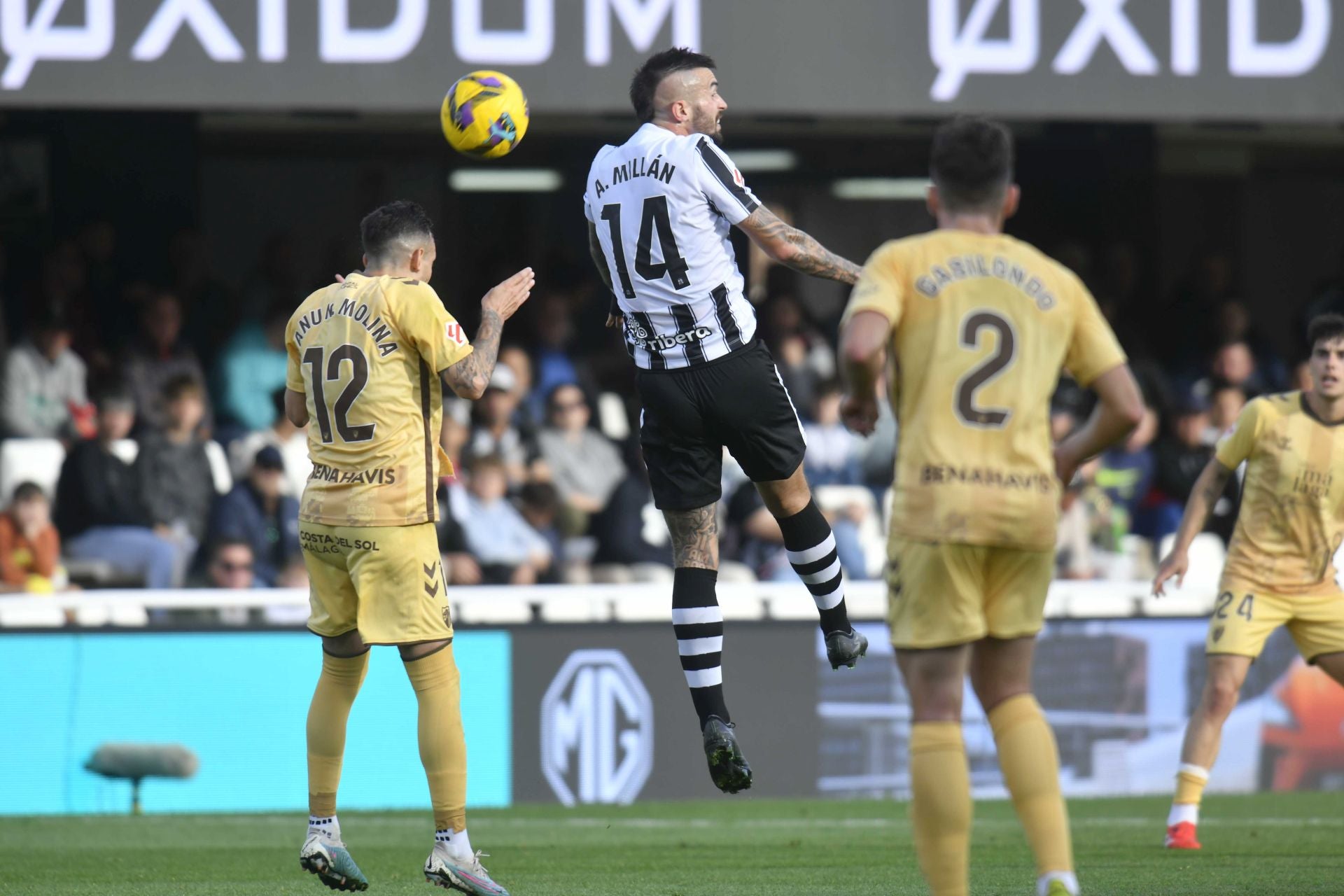 La derrota del Cartagena frente al Málaga, en imágenes