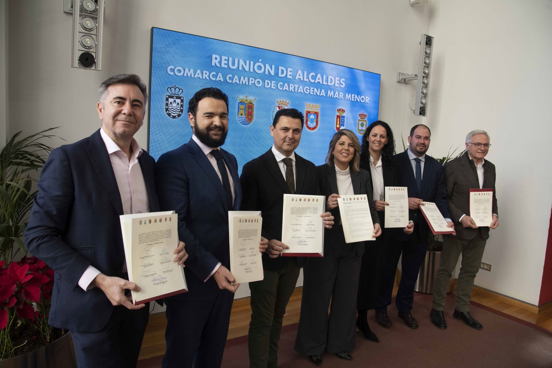 La formalización de la Asociación de Municipios del Campo de Cartagena y el Mar Menor, en imágenes