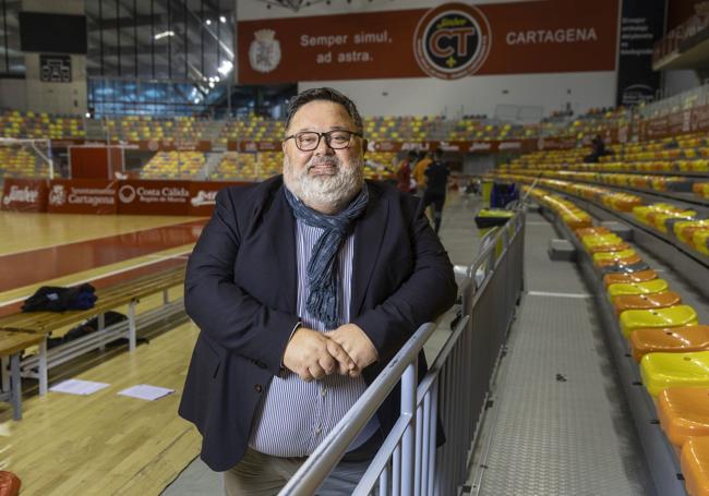 Miguel Ángel Jiménez Bosque, en el Palacio de los Deportes.