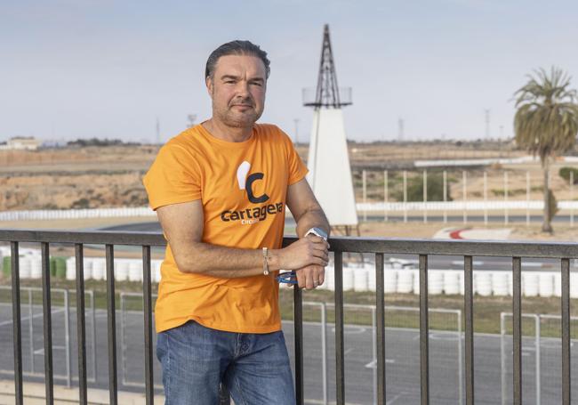 Markus Profus, en el Circuito de Velocidad de Cartagena, donde trabaja.