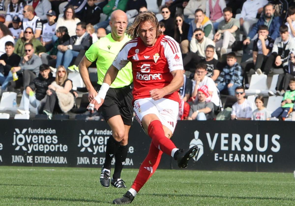 Pedro Benito, en el partido contra el Mérida.