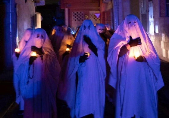 Suelta de Almas en Pena, ayer, en Llano de Brujas.
