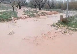 La situación en Casas Nuevas, pedanía de Mula, este miércoles.