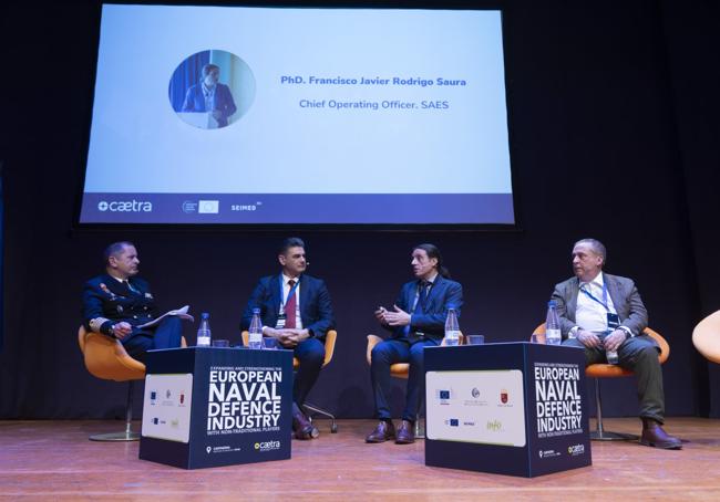 José María Seijo, Mirko Stifani, Francisco Javier Rodrigo y Luis Sánchez Ricart durante el debate.