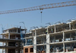 Viviendas en construcción en Murcia, en una imagen de archivo.