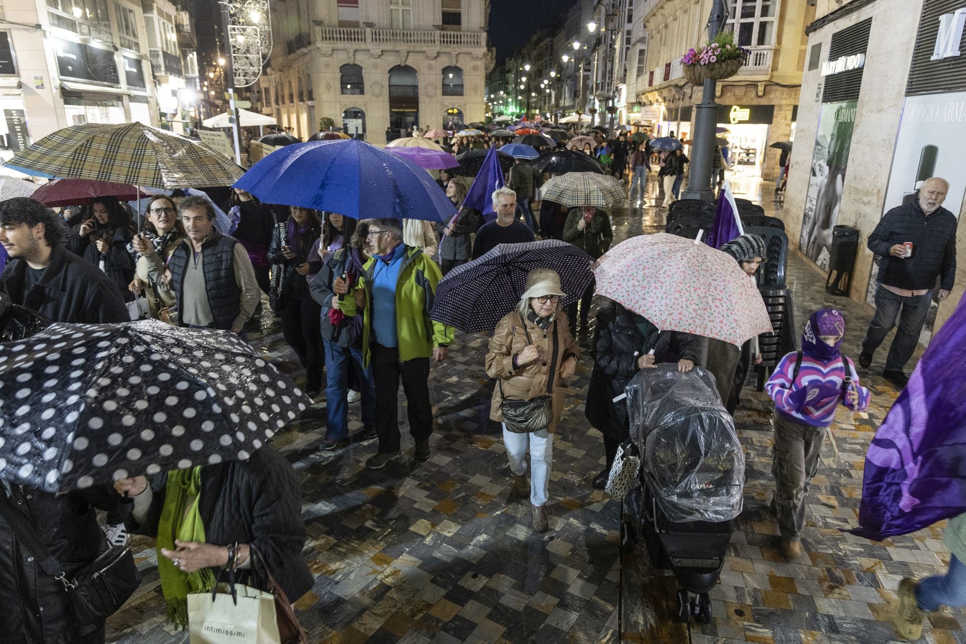 Manifestación por el 8M en Cartagena, en imágenes