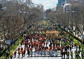 Protesta de los agricultores en Madrid el año pasado.