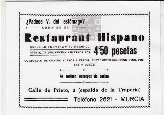 El menú de 'cocina esmerada' del Hispano de la calle Prieto.