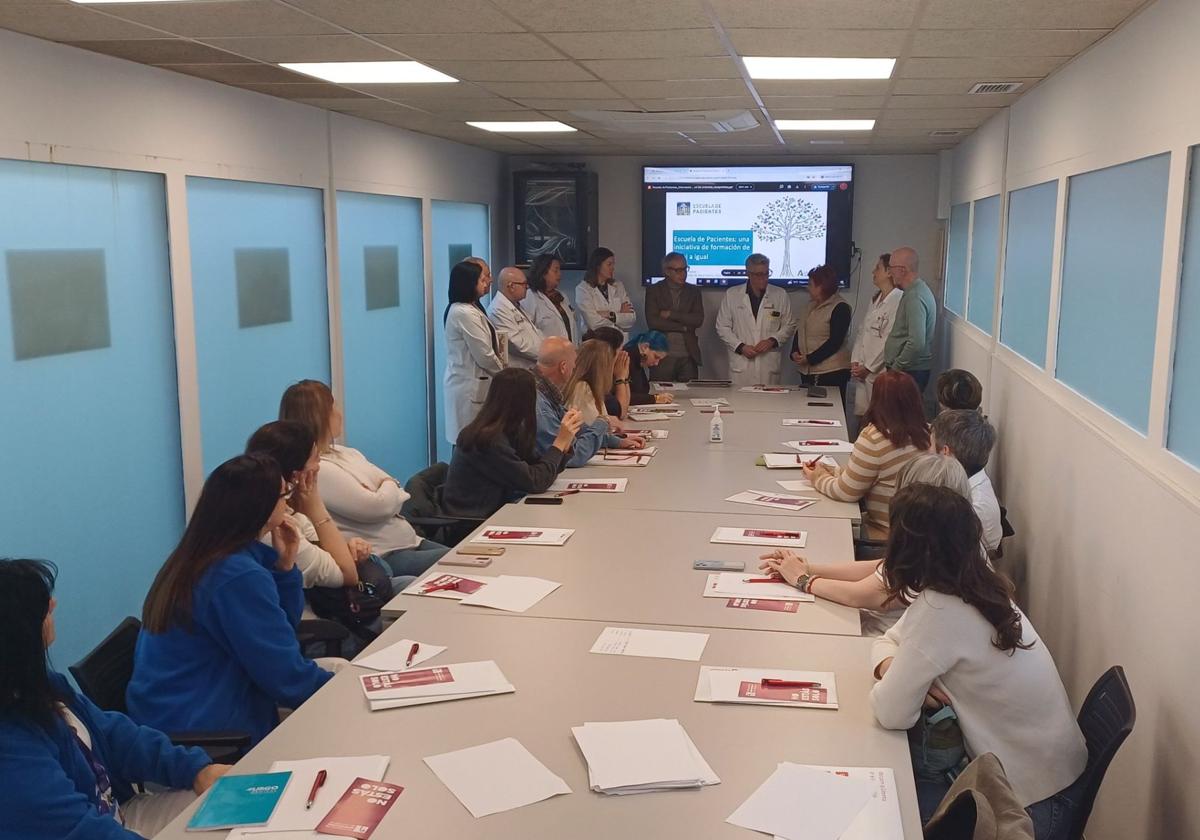 El taller de formación impartido en el Hospital Santa Lucía.