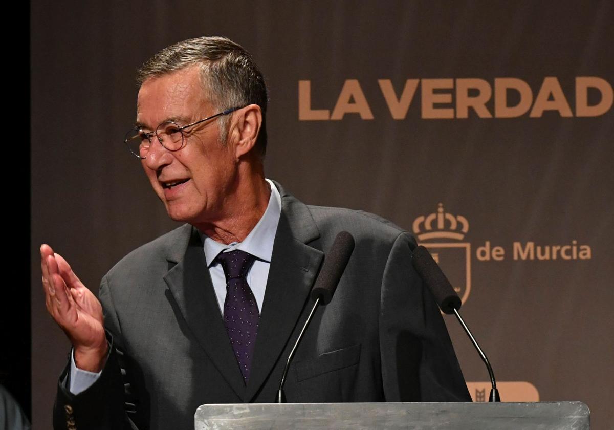 José Antonio Cánovas Martínez, en el año 2022, al recibir el Premio Agro de LA VERDAD.