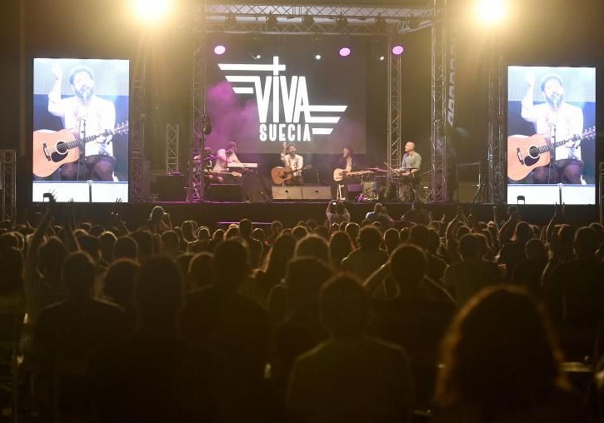 Concierto del grupo 'Viva Suecia' en las Noches del Malecón en el año 2020.